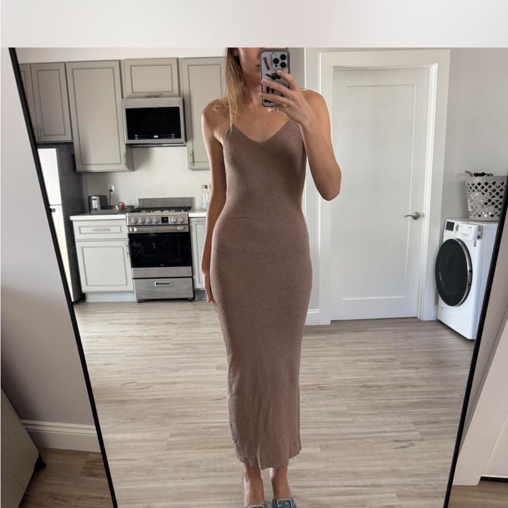 Elegant Brown Maxi Dress